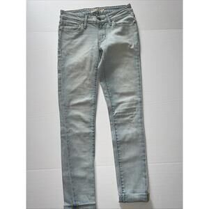 LEVI'S 711 Skinny Blue Denim Jeans Women's Size‎ 24 Light Wash Distressed